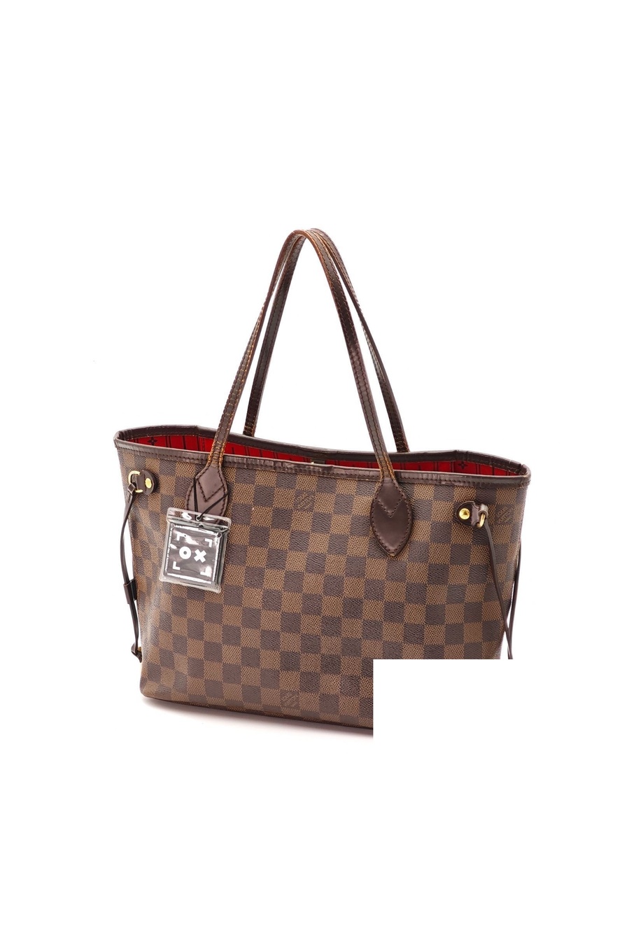 Louis Vuitton Neverfull PM Tote Bucket Bag Brown